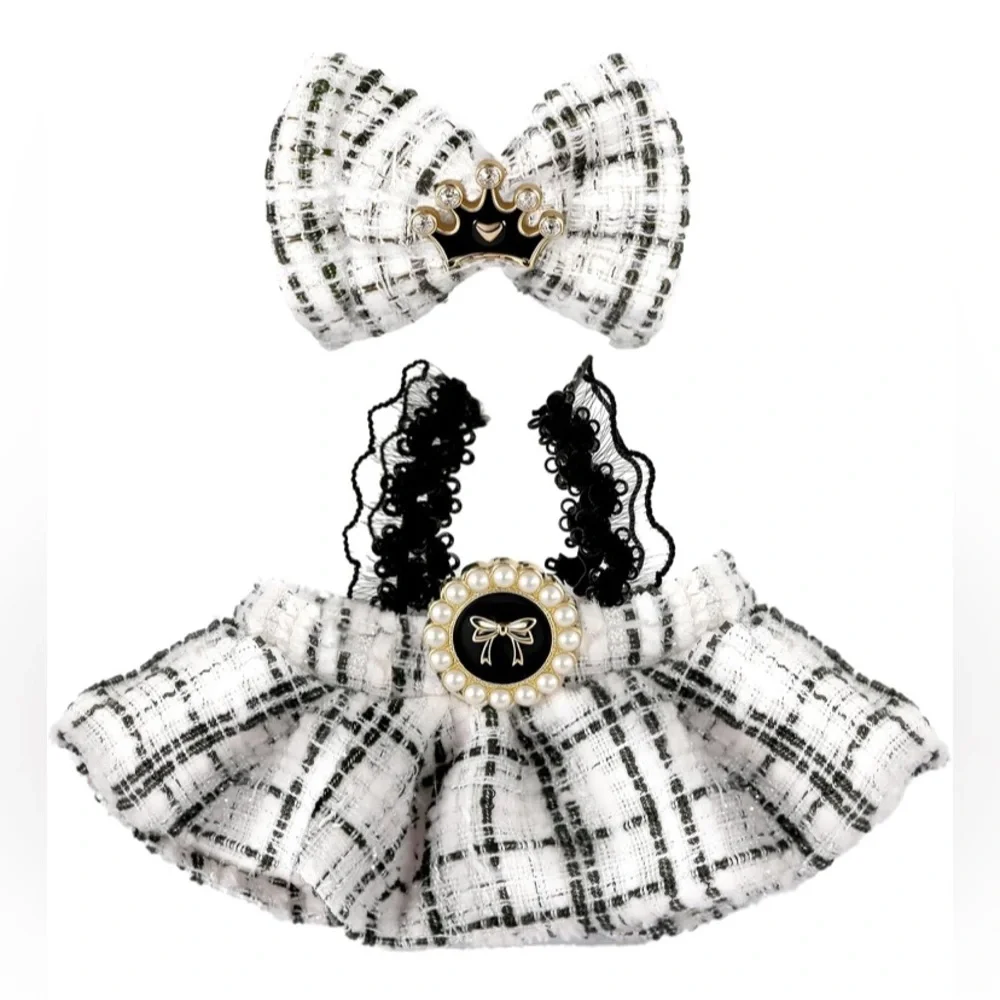 Chic Labubu or Doll Clothes with Hair Bow
